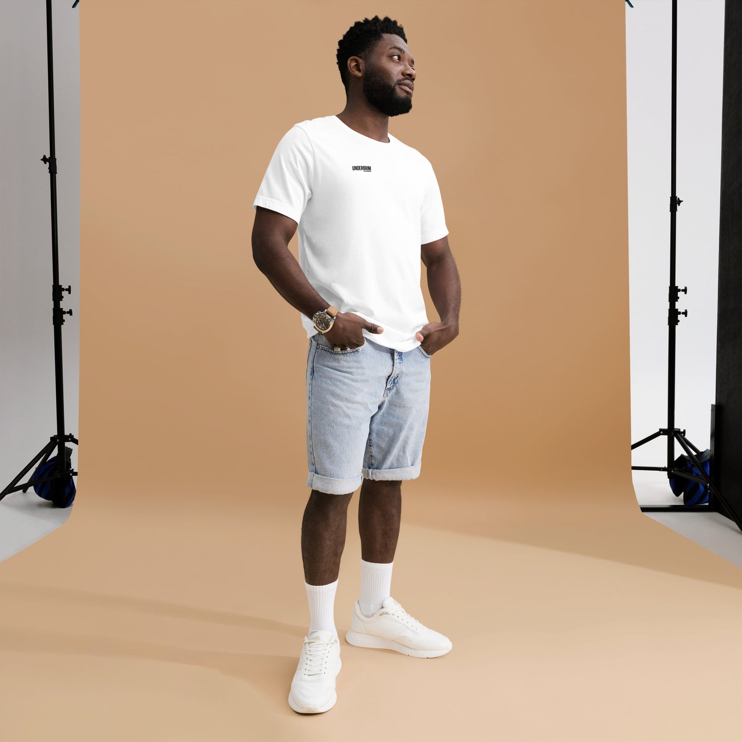 Minimal Streetwear tee with Underbrim chest logo