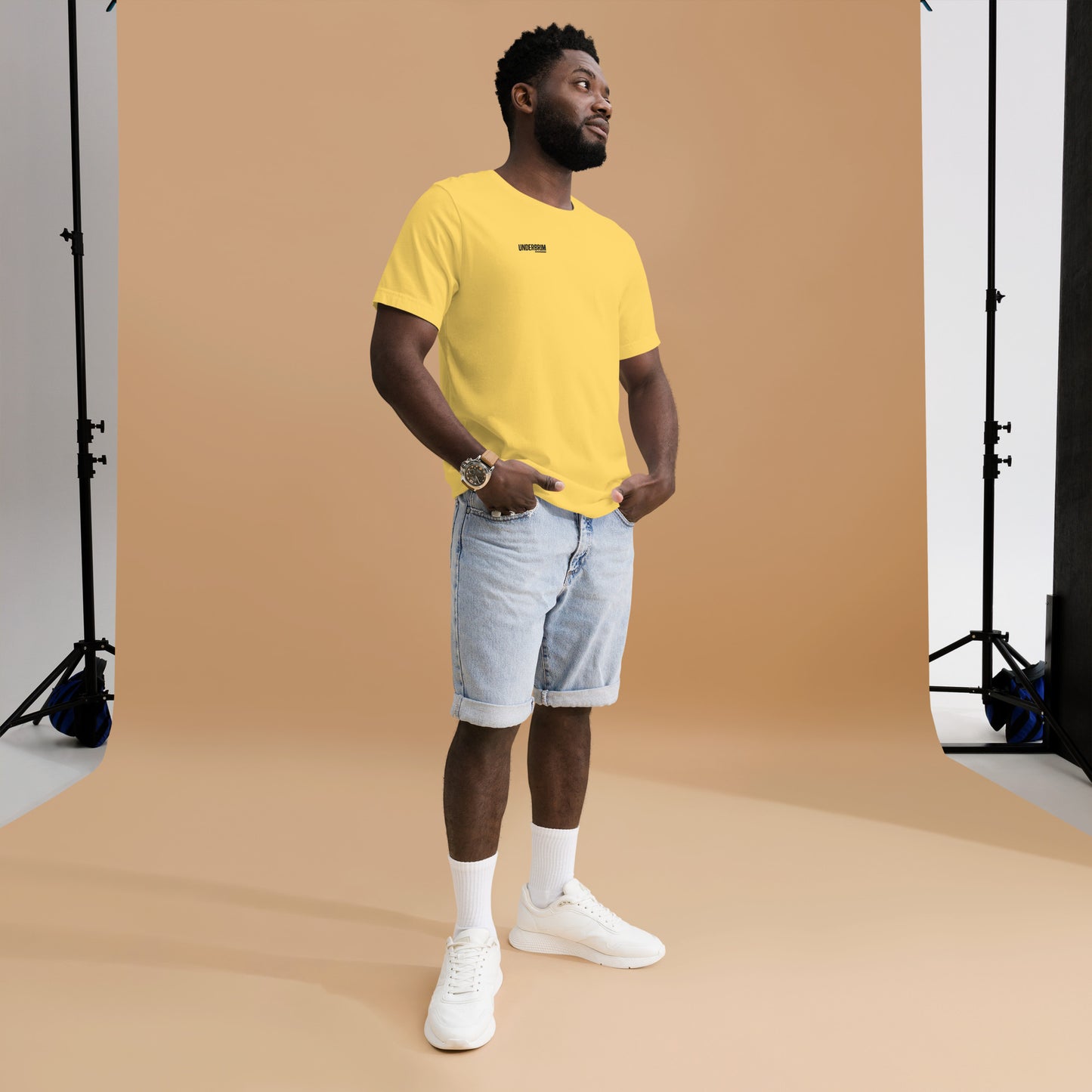 underbrim classic logo yellow streetwear  t shirt 